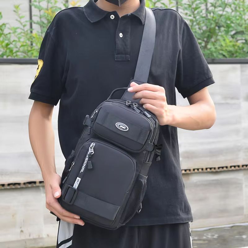 Riding Backpack For Men Lightweight Mens Chest Bag Casual Single Shoulder Crossbody Bag With Large  5