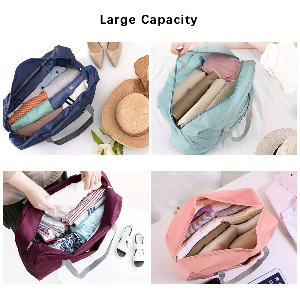 Expandable Fitness Bag, Foldable Large Capacity Travel Luggage, Sports Carry On, Weekend Luggage Check In