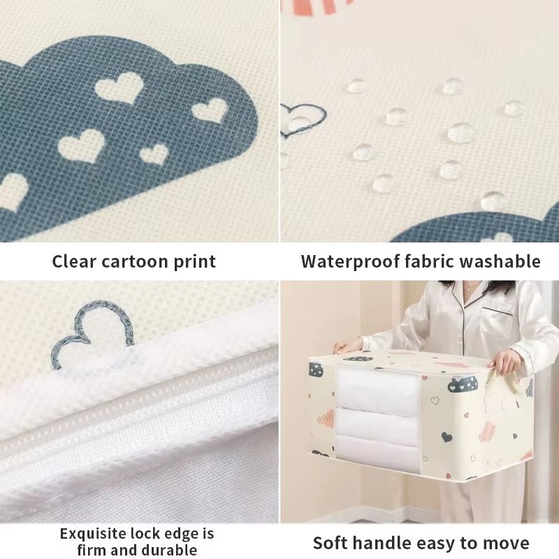 Quilt Storage Bag Large Capacity Dustproof Moistureproof Clothes Storage Bag For Home Moving And Or 4