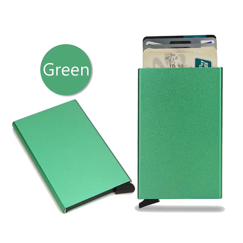 RFID Smart Wallet Minimalist Metal Wallet Slim Card Holder Pop Up Wallet For Men And Women 10