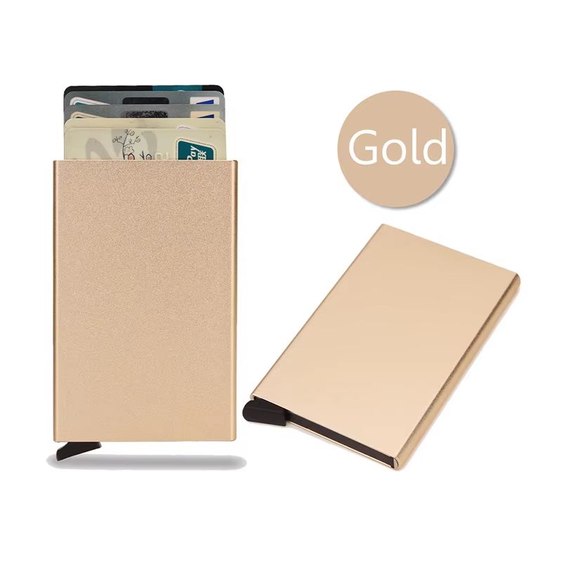 RFID Smart Wallet Minimalist Metal Wallet Slim Card Holder Pop Up Wallet For Men And Women 11