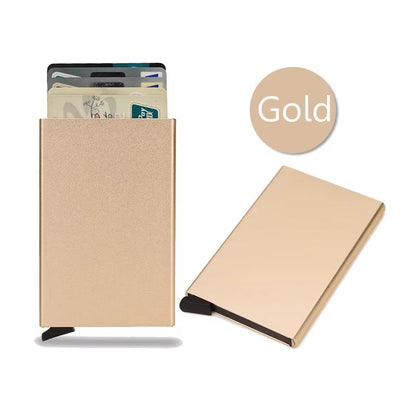 RFID Smart Wallet Minimalist Metal Wallet Slim Card Holder Pop Up Wallet For Men And Women 11