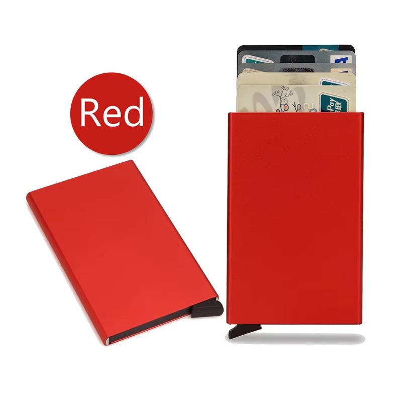 RFID Smart Wallet Minimalist Metal Wallet Slim Card Holder Pop Up Wallet For Men And Women 12
