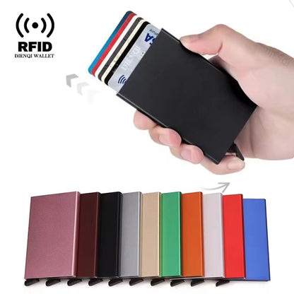 RFID Smart Wallet Minimalist Metal Wallet Slim Card Holder Pop Up Wallet For Men And Women 1