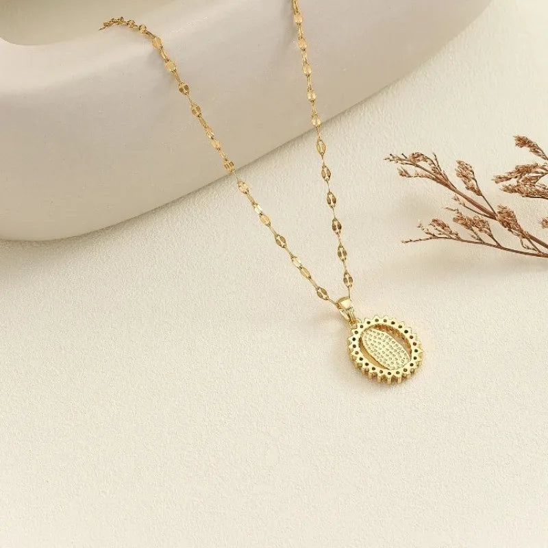 Gorgeous Women's All Sky Star Micro Inlaid Colorful Zircon Necklace, European and American Fashion Virgin