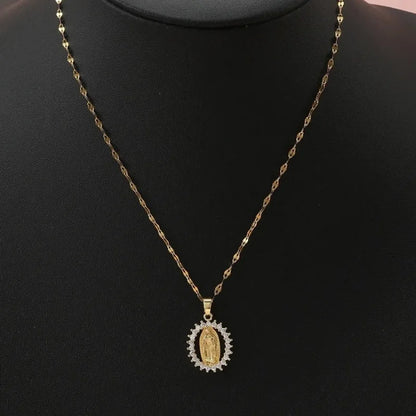Gorgeous Women's All Sky Star Micro Inlaid Colorful Zircon Necklace, European and American Fashion Virgin