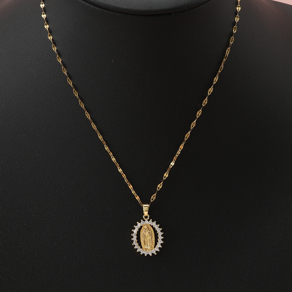 Gorgeous Women's All Sky Star Micro Inlaid Colorful Zircon Necklace, European and American Fashion Virgin