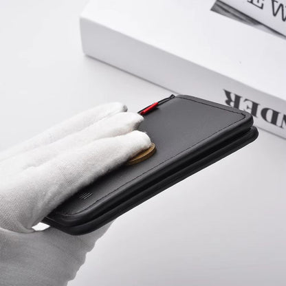 Ultra Thin Mini Soft PU Leather Credit Card Wallet Holder Short Vertical Mens Slim Wallet 3