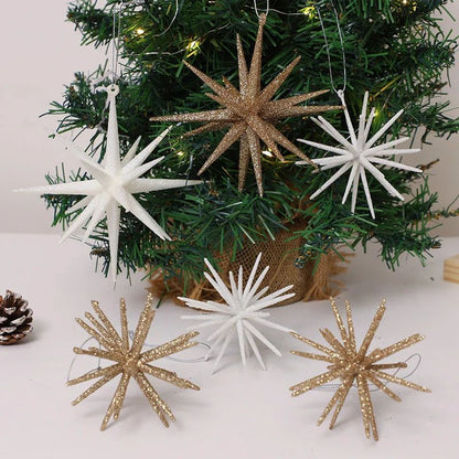 Glitter Star Xmas Tree Pendants Christmas Exploding Star Hanging Ornament Elegant Christmas Decorat 3