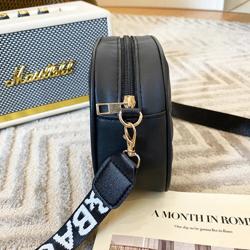 Leather Messenger Bag for Women, Fashion Small Crossbody Purse, Luxury Designer Zipper Handbag, Stylish Travel Should