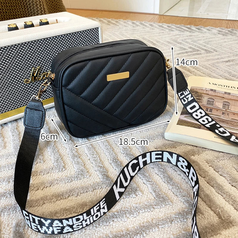Leather Messenger Bag for Women, Fashion Small Crossbody Purse, Luxury Designer Zipper Handbag, Stylish Travel Should