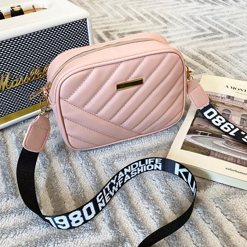 Leather Messenger Bag for Women, Fashion Small Crossbody Purse, Luxury Designer Zipper Handbag, Stylish Travel Should