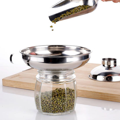 Stainless Steel Canning Funnel With Handle Wide And Regular Jar Funnel For Liquids Jams Oils Spices 1