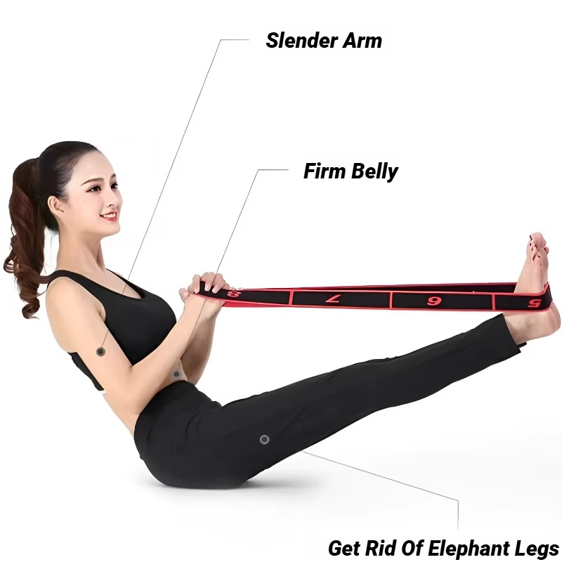 Stretching Belt Pilates Fitness Style Dance Yoga Elastic Stretch Resistance Band Digital Elasticity 4