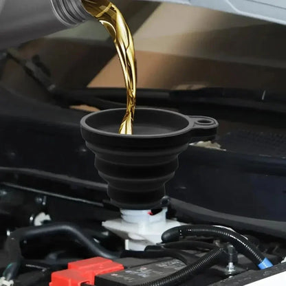 Car Engine Funnel Universal Silicone Funnel Portable Liquid Funnel Fold Able Auto Oil Petrol Change 2