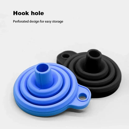 Car Engine Funnel Universal Silicone Funnel Portable Liquid Funnel Fold Able Auto Oil Petrol Change 6