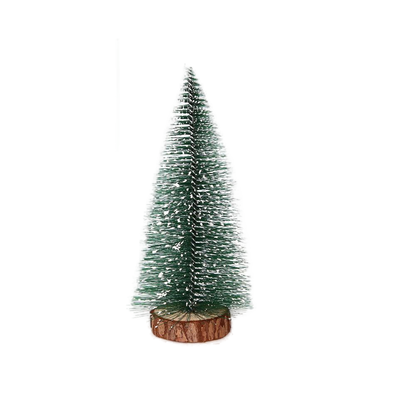 Snow Covered Mini Christmas Tree Decor DIY Pine Ornaments Festive Miniature Evergreen Trees For Hom 1