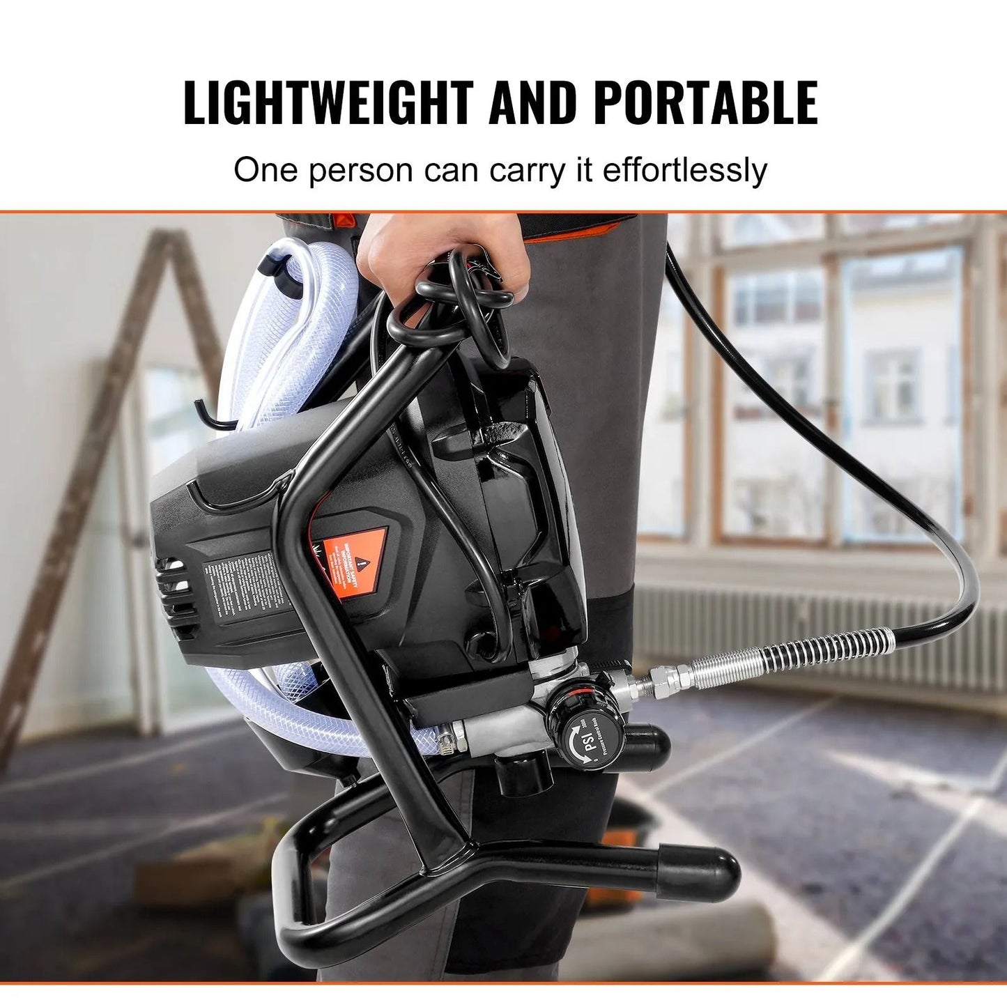 Electric Stand Airless Paint Sprayer High Efficiency Paint Gun Smooth And Fine Finish For Home Furn 5