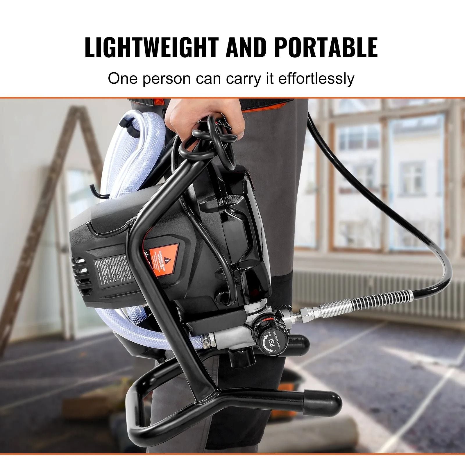 Electric Stand Airless Paint Sprayer High Efficiency Paint Gun Smooth And Fine Finish For Home Furn 5