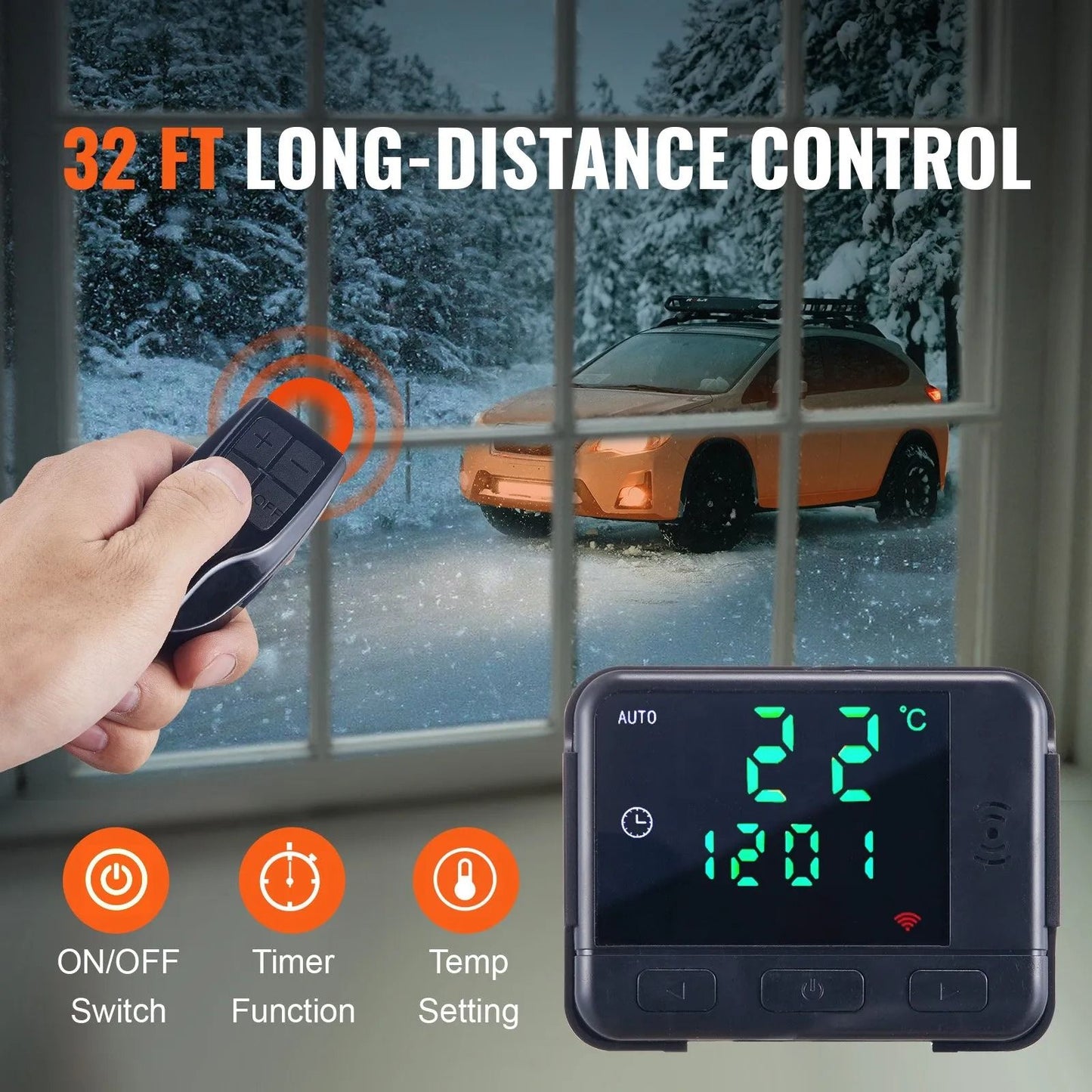 Portable Diesel Air Heater Bluetooth App Control All In One Heater With LCD Remote And Altitude Adj 2
