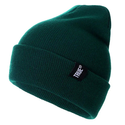 Casual Beanies for Men Women, Letter True Colors, Knitted Winter Hat, Solid Hip-hop Skullies Hat, Unisex Cap Bonnet