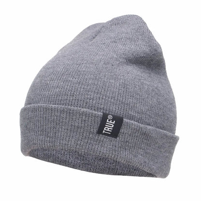 Casual Beanies For Men Women Letter True Colors Knitted Winter Hat Solid Hiphop Skullies Hat Unisex 2