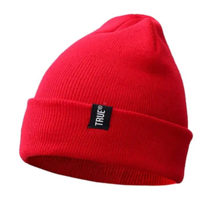 Casual Beanies For Men Women Letter True Colors Knitted Winter Hat Solid Hiphop Skullies Hat Unisex 7