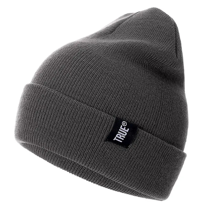 Casual Beanies For Men Women Letter True Colors Knitted Winter Hat Solid Hiphop Skullies Hat Unisex 9