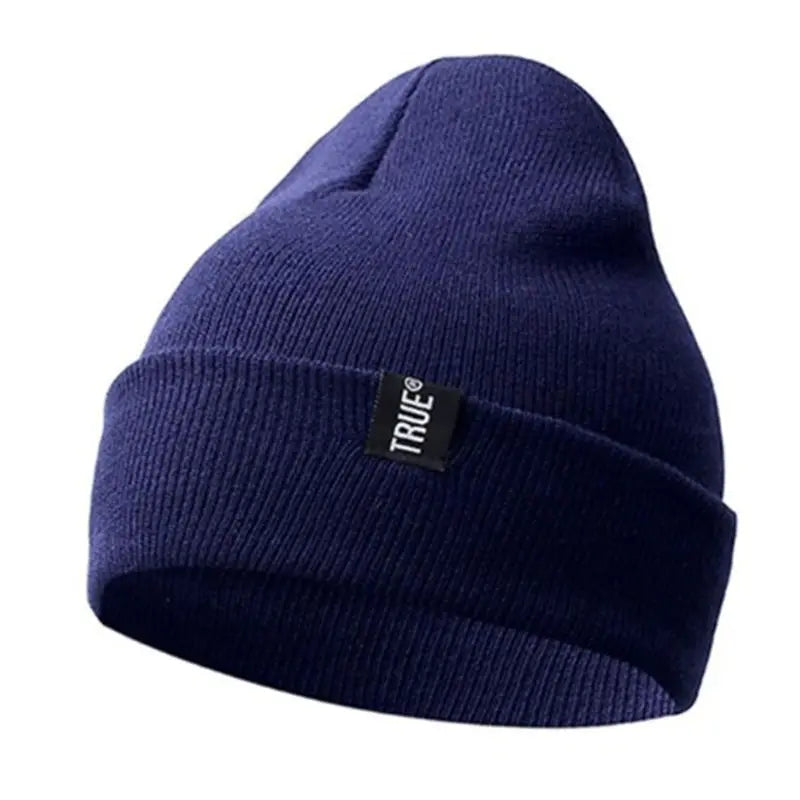 Casual Beanies For Men Women Letter True Colors Knitted Winter Hat Solid Hiphop Skullies Hat Unisex 10