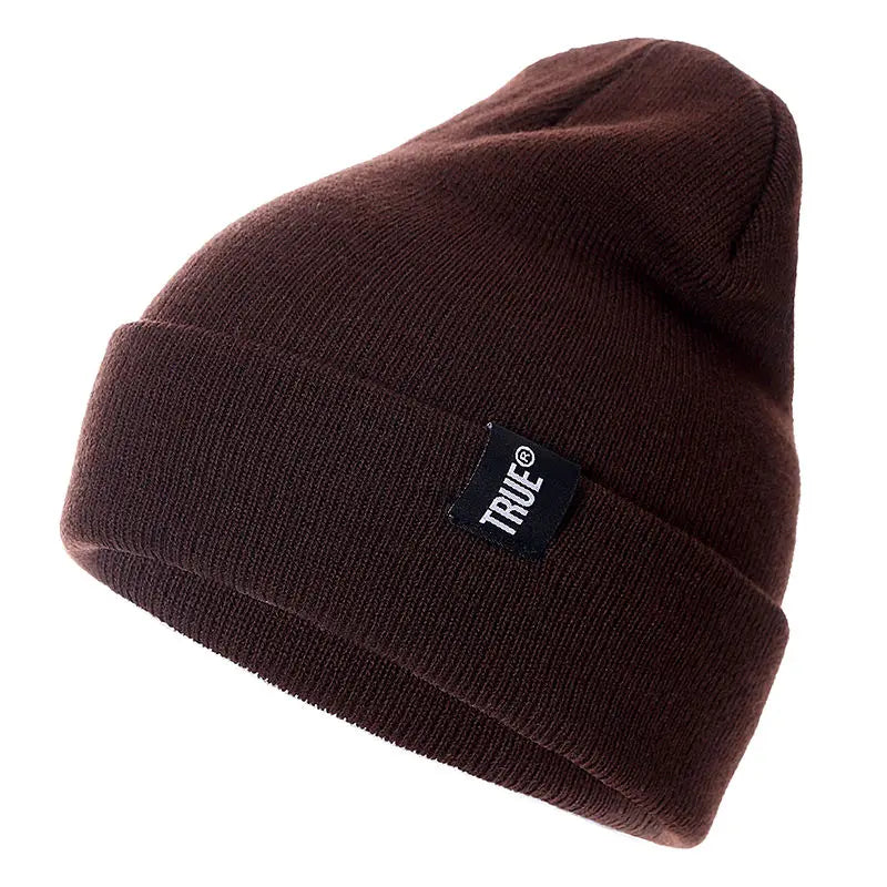 Casual Beanies For Men Women Letter True Colors Knitted Winter Hat Solid Hiphop Skullies Hat Unisex 13