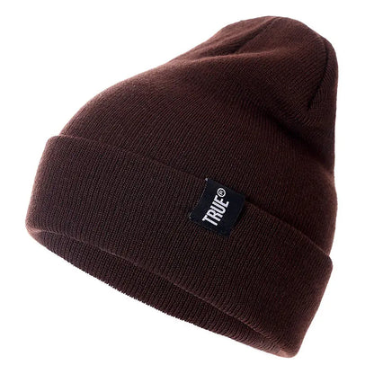 Casual Beanies For Men Women Letter True Colors Knitted Winter Hat Solid Hiphop Skullies Hat Unisex 13