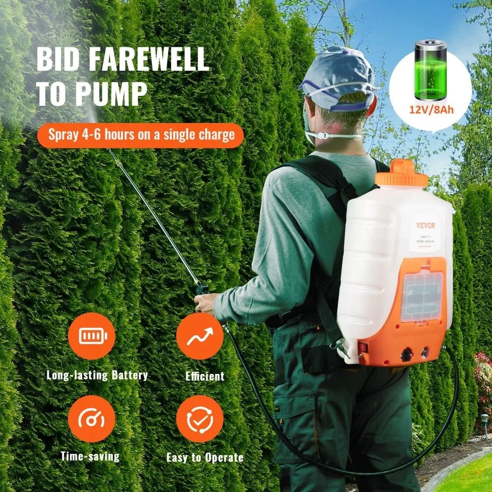 Battery Powered Sprayer Adjustable Pressure Battery Backpack Sprayer With Nozzles And Wands 1