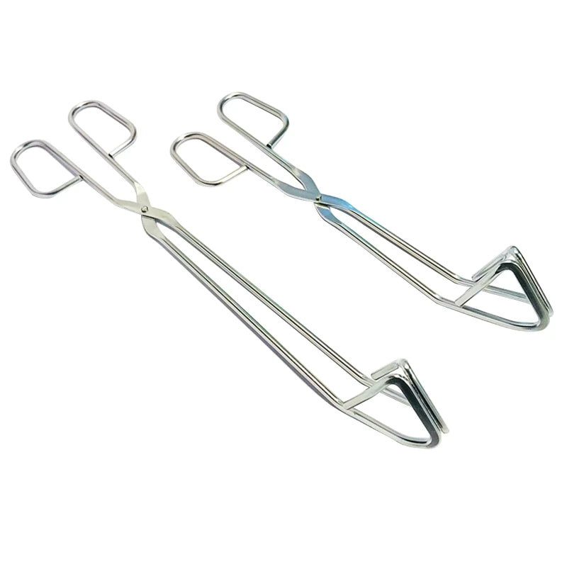 Heat Resistant Barbecue Clip, Hollow-Out Food Tongs, Stainless Steel BBQ Accessories for Kitchen and Outdoor Cooking