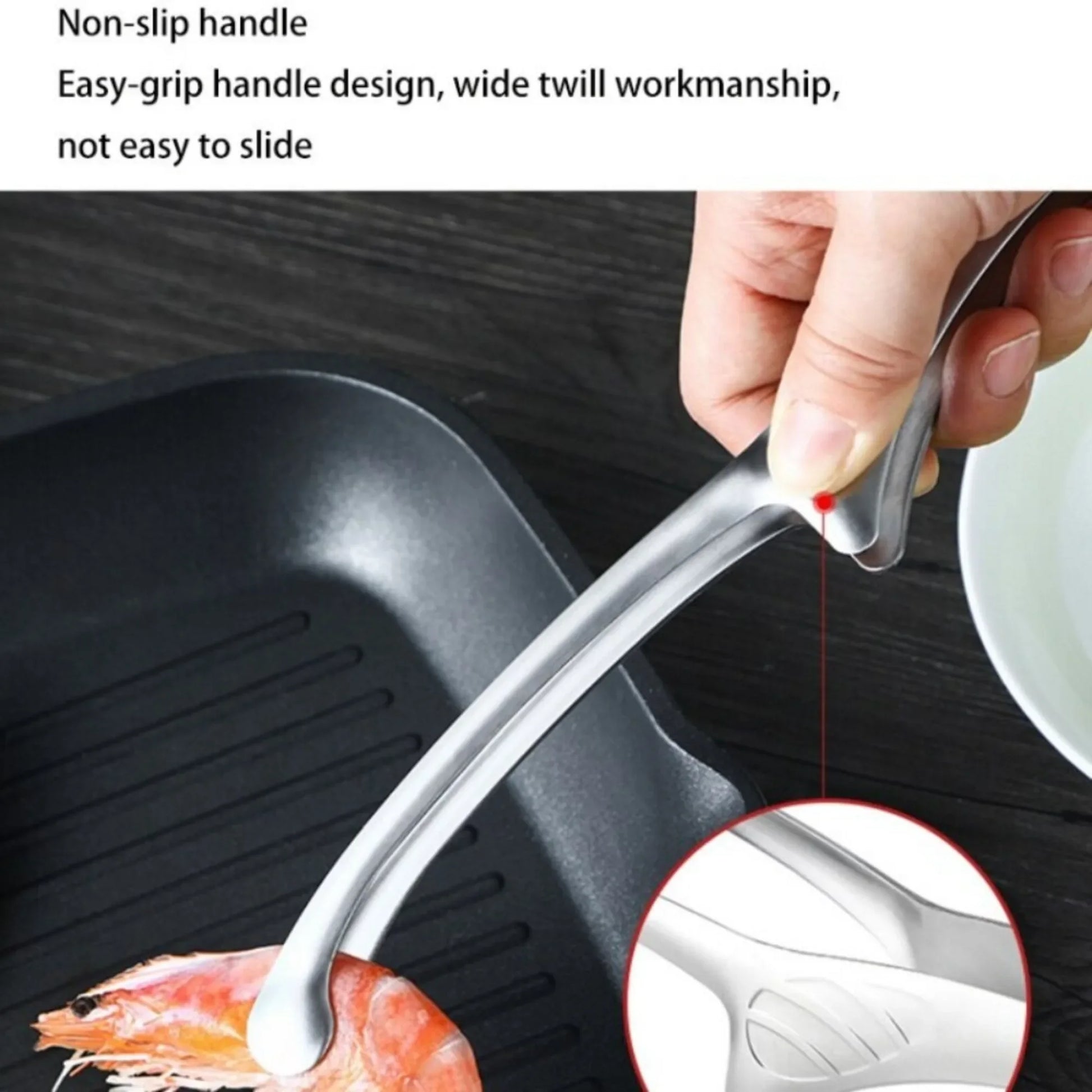 Stainless Steel Food Tongs Long Handle Kitchen Cooking Tools NonSlip Barbecue Tongs Steak Tongs Kit 3