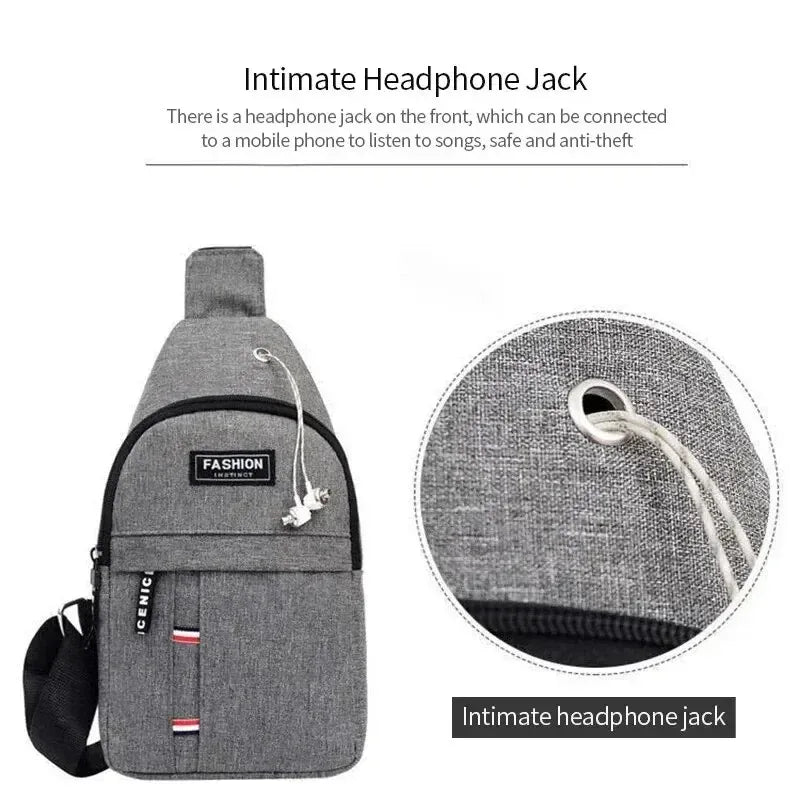 Waterproof Mens Waist Bag Convenient Casual Style Adjustable Shoulder Strap Large Capacity Ideal Fo 2