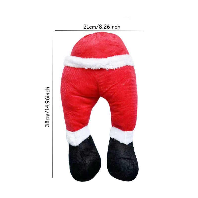 Green Red Santa Claus Legs Christmas Ornament, Winter Home Party Decor, Merry Xmas New Year Celebration Decoration Suppl