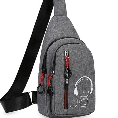 Glow-in-the-dark bag, men's and women's crossbody, outdoor sports, casual chest bag