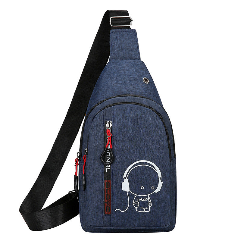 Glow-in-the-dark bag, men's and women's crossbody, outdoor sports, casual chest bag