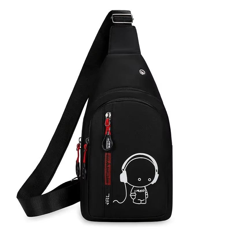Glow-in-the-dark bag, men's and women's crossbody, outdoor sports, casual chest bag