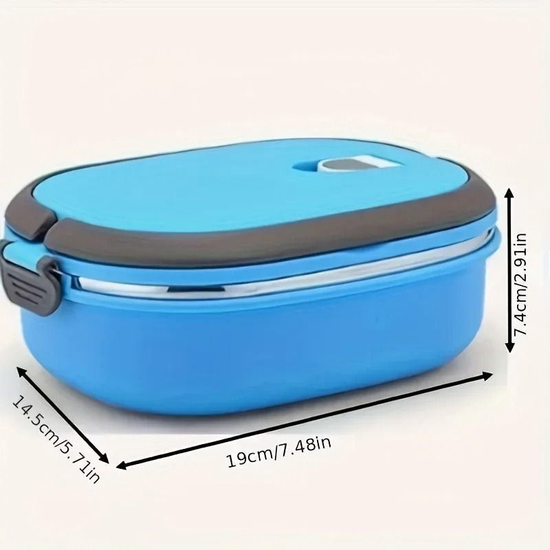 Rectangular Insulated Lunch Box With Leakproof Lid And Portable Design For Work And School 4