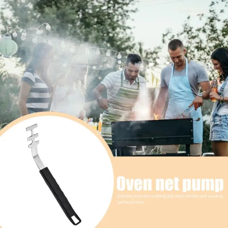 AntiScald Grill Grate Lifter HeatResistant Cooking Tool Grill Tools Accessories BBQ Grill Net Lifte 1