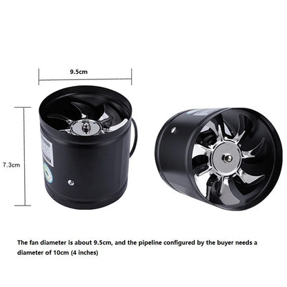 Mini Extractor, Fan Air Ventilator, Kitchen Bathroom Wall Fan, Metal Pipe Duct Ventilation, Exhaust Fan