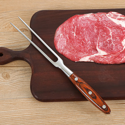 Barbecue Fork, Portable Outdoor BBQ, Stainless Steel Grill Tools, Beef Cooking Accessories
