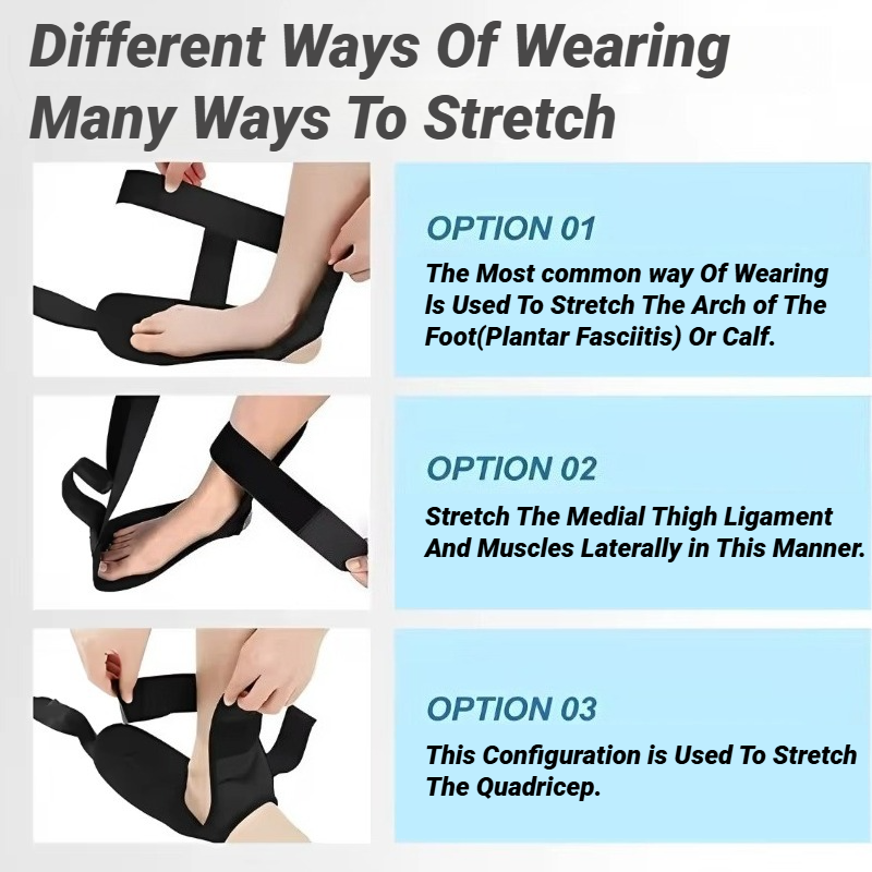 Fitness Open Back Muscle Relaxation Yoga Stretching Band Leg Stretcher Flexibility Strap For Rehabi 3