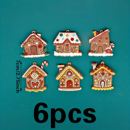 Gingerbread House Pendants Christmas Tree Hanging Ornament Noel Navidad Home Decoration New Year Gi 5