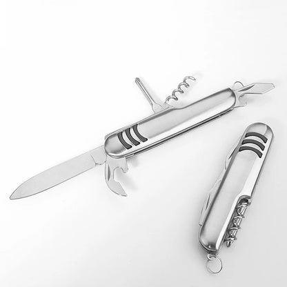 Multifunctional Stainless Steel Knife, Swiss Army Knife, Folding Camping Knife, Fruit Knife, Barbecue Universal Knife