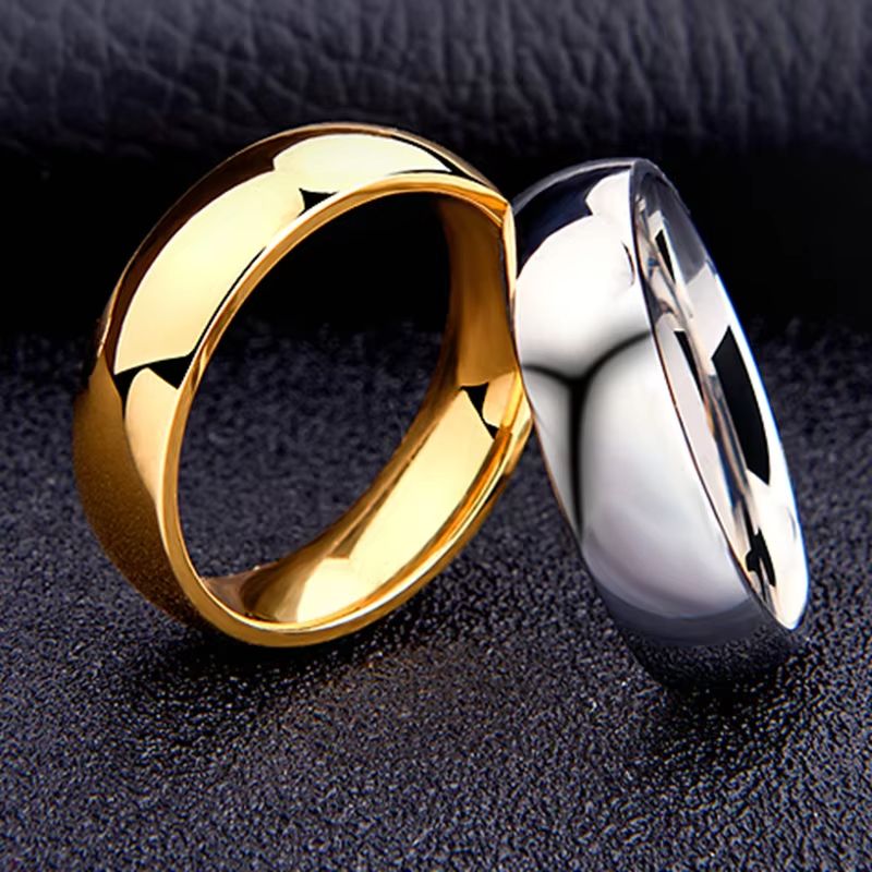 Simple 6mm (0.24 in) Titanium Wedding Ring For Women And Men Hypoallergenic Stainless Steel Couple Band