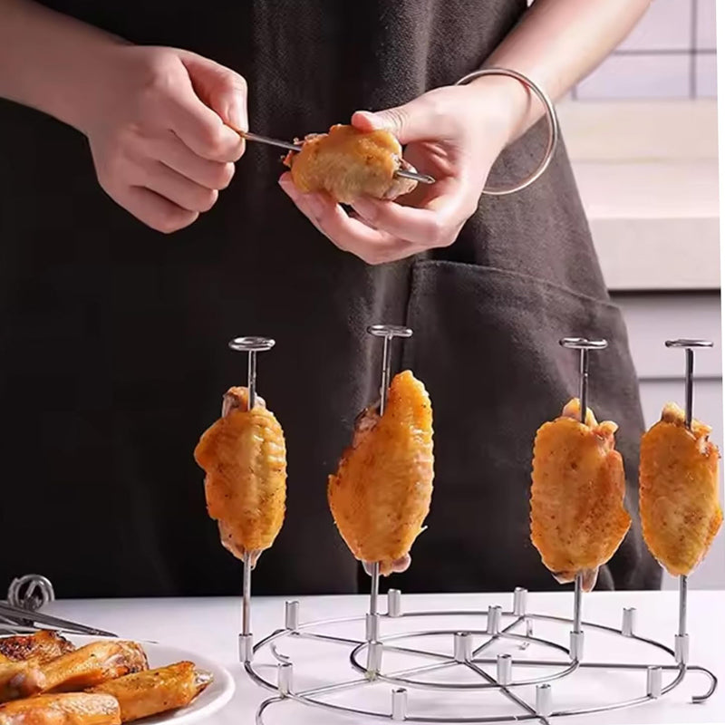 Stainless Steel BBQ Skewer Air Fryer Oven Barbecue Stick Reusable Kebab Needle Kitchen Grill Baking 2
