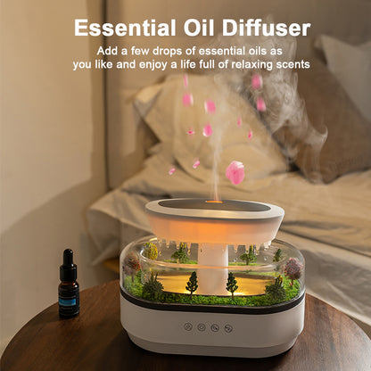 Aroma Humidifier Ultrasonic Air Diffuser Raindrop Essential Oil Home Fragrance Colourful Light Whit 5