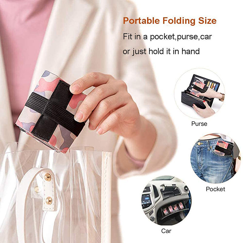 Portable Travel Camouflage Handbags, Foldable Storage Bag With Handle, Large Capacity Shopping Bag
